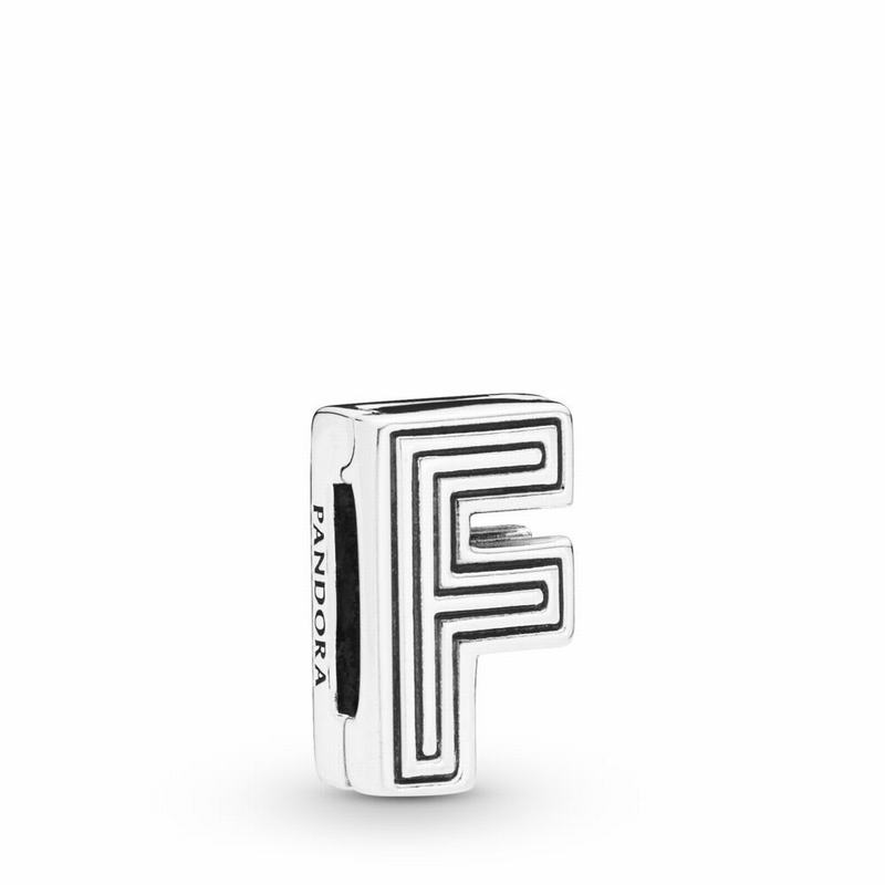 Pandora Reflexions™ Letter F Clip Charm NZ Sale, Sterling Silver (613247-EWI)